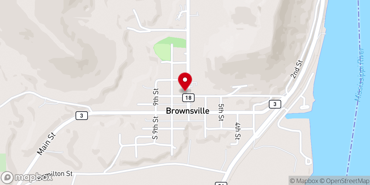 Map showing location of Zion Evangelical Church