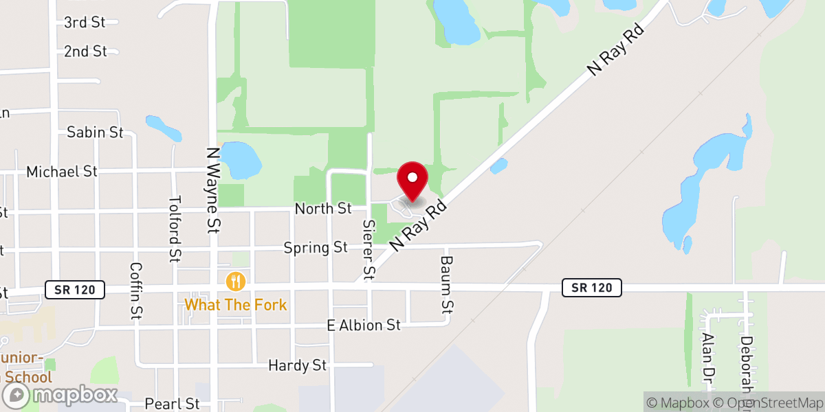 Map showing location of Zion Missionary Church Fremont
