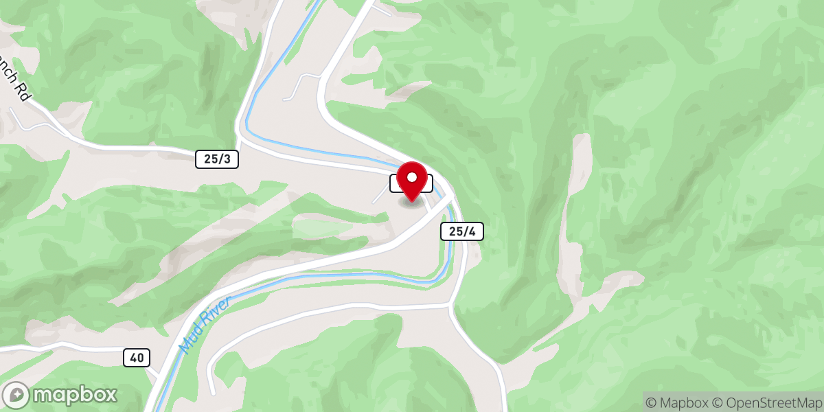 Map showing location of Zoar Baptist Church