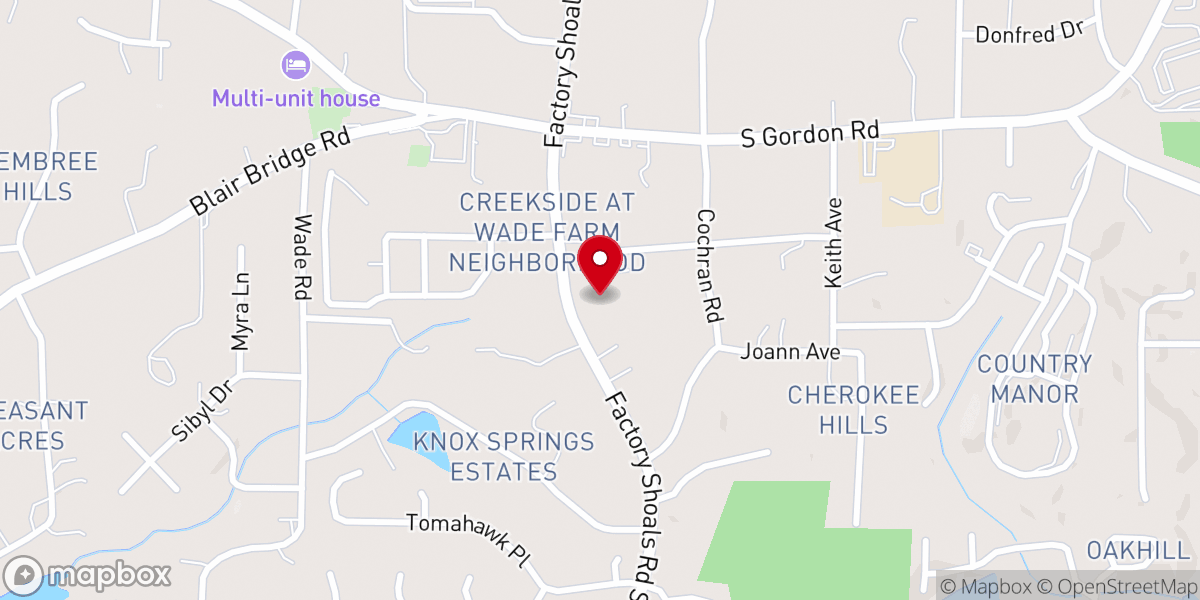 Map showing location of Zoe Household Atlanta